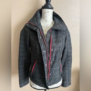 Free People We The Free Leopard Animal Print  Pop Moto Jacket size 4